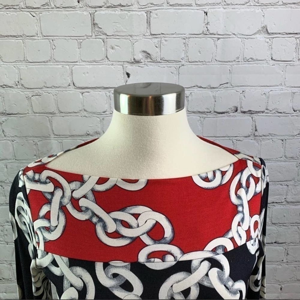 𝅺DVF Diane Von Furstenberg Ruri Chain Print Dress 2 - Picture 7 of 7